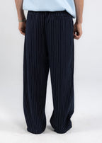 Striped Tailored Pants in Navy