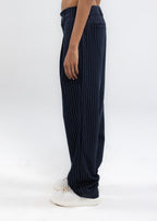 Striped Tailored Pants in Navy