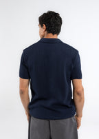 The Texture Polo in Navy