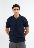 The Texture Polo in Navy
