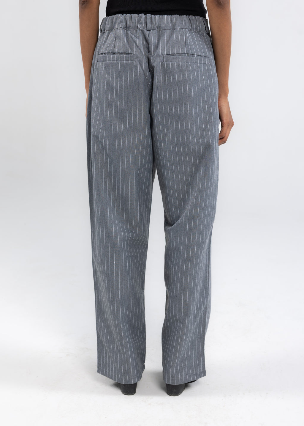 Striped Tailored Pants in Grey