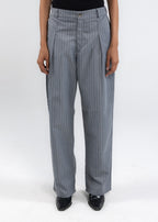 Striped Tailored Pants in Grey