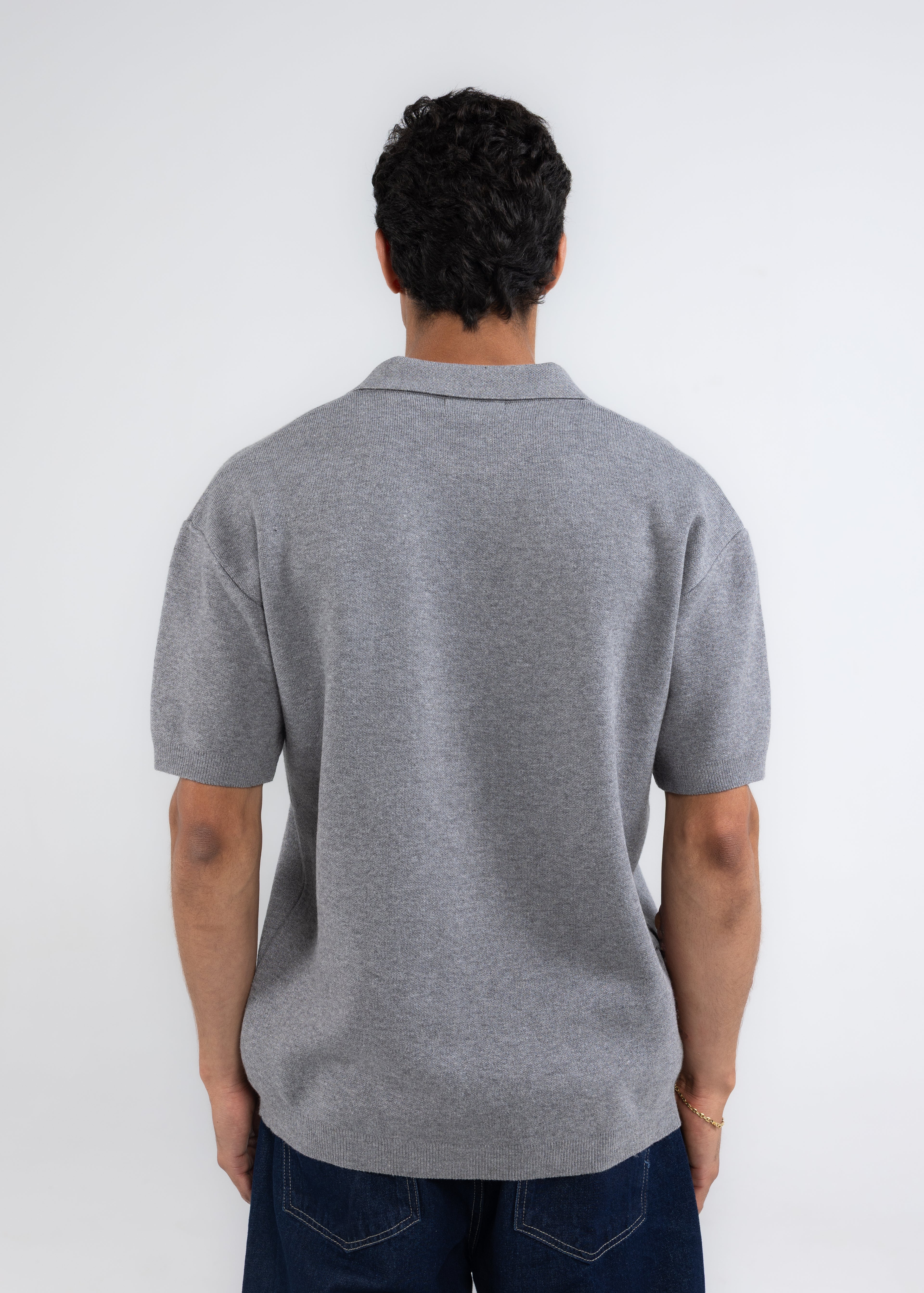 The 3 Button Polo In Grey