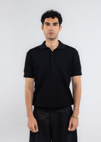 The Texture Polo in Black