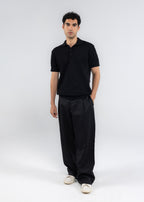 The Texture Polo in Black