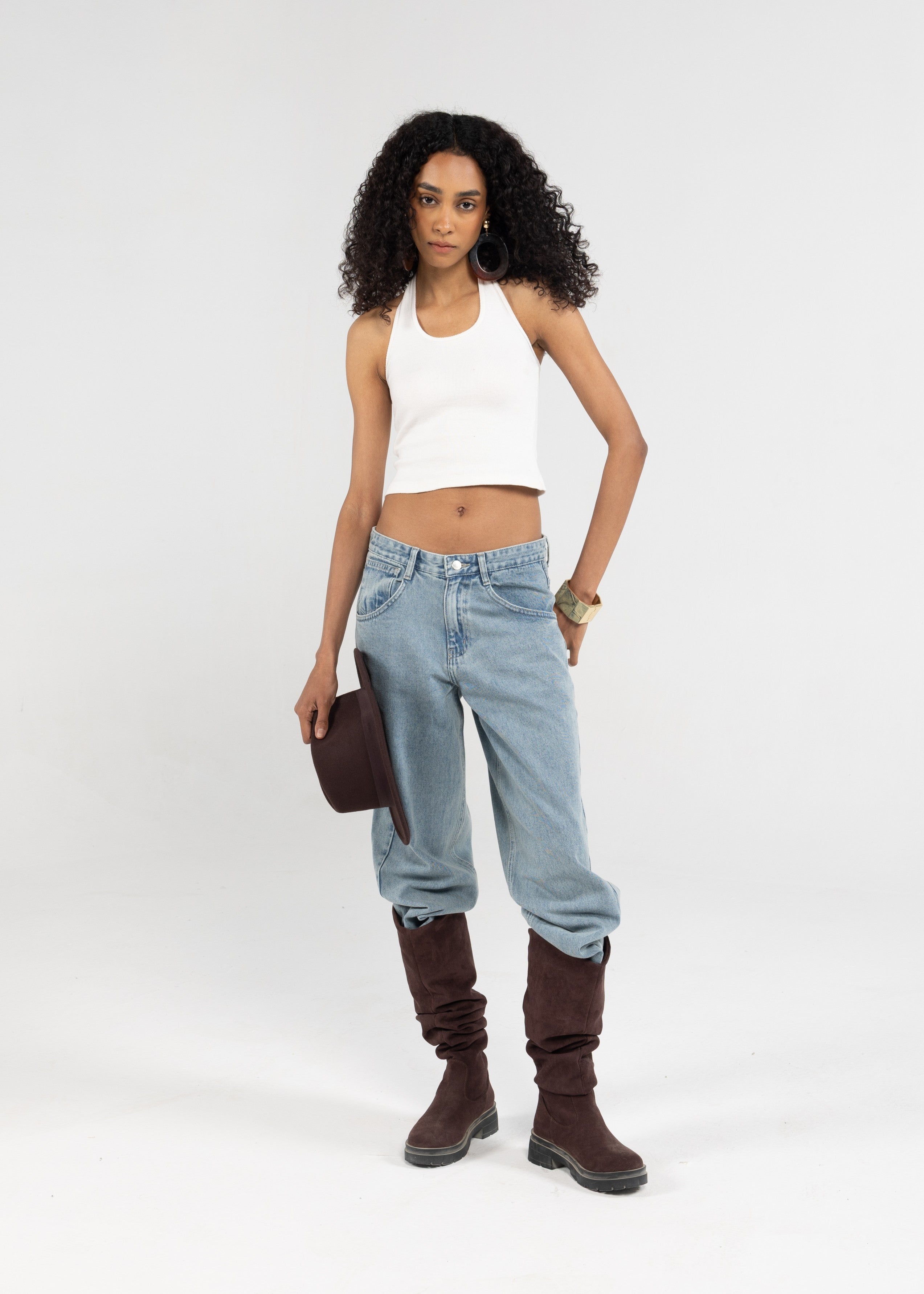 Relaxed Fit Blue Denim For Her